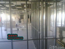 昆山轻钢龙骨材料批发及安装吊顶隔墙厂房办公楼装修价格 厂家 图片
